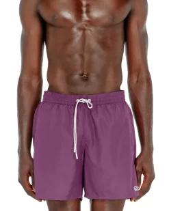 Badeshorts mit metallischem Oval D Logo - Badeshorts - Herren - Violett