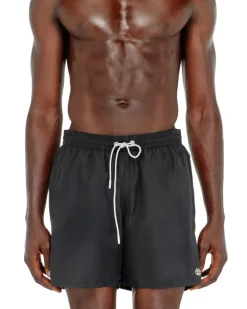 Badeshorts mit metallischem Oval D Logo - Badeshorts - Herren - Schwarz