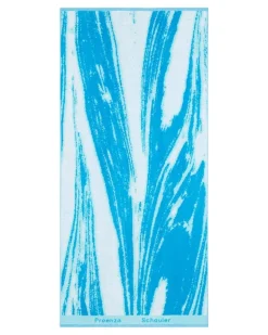 Badetuch mit abstraktem Print - Blau