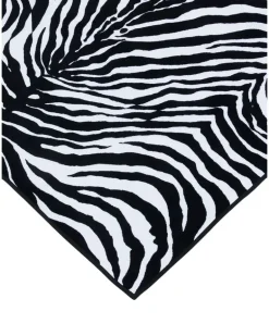 Badetuch mit Print - Schwarz