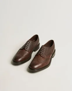Badminton Brogue Dark Brown Grain Braun