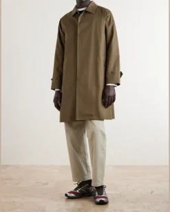 Balcollar Cotton-Gabardine Trench Coat Green