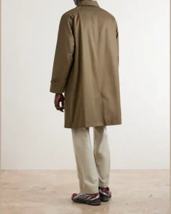 Balcollar Cotton-Gabardine Trench Coat Green