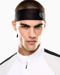 Band aus technischem Gewebe mit Logo Modell Tennis Pro Schwarz