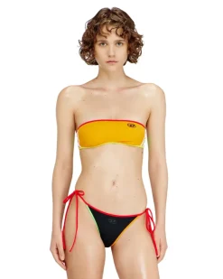 Bandeau-Bikini-Top mit Colorblocking - BHs - Damen - Bunt