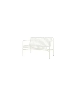 Bank mit Rückenlehne Palissade - Weiß - Stahl - Designer Ronan & Erwan Bouroullec