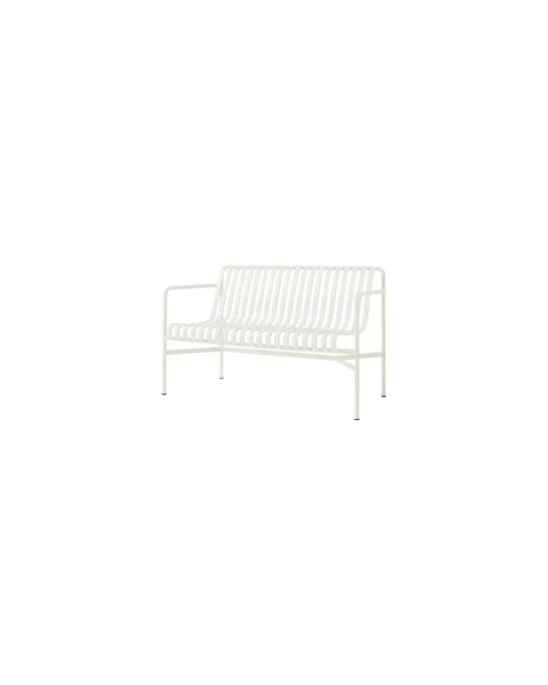 Bank mit Rückenlehne Palissade - Weiß - Stahl - Designer Ronan & Erwan Bouroullec