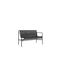Bank mit Rückenlehne Palissade Cord - Schwarz - Epoxid-lackierter Stahl - Designer Ronan & Erwan Bouroullec