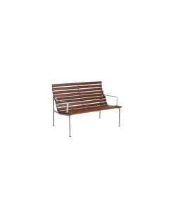 Bank mit Rückenlehne Traverse - Braun - Aluminium - Designer Erwan Bouroullec