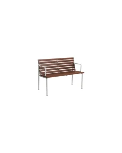 Bank mit Rückenlehne Traverse - Braun - Aluminium - Designer Erwan Bouroullec