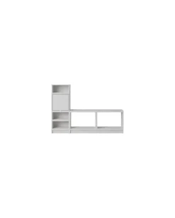 Bank Stacked - Grau - mitteldichte bemalte Holzfaserplatte - Designer Julien De Smedt