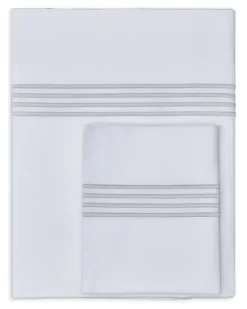 4-Bar-Bettwäschset aus Baumwollsatin (Kingsize-Bettwäsche in Europa/Asien) - Weiß