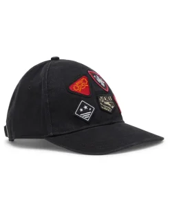 Baseballcap mit bestickten patches - Hüte - Herren - Schwarz