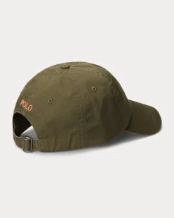 Baseballkappe aus Baumwollchino Green