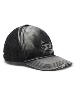 Basecap aus Destroyed-Denim - Hüte - Herren - Schwarz