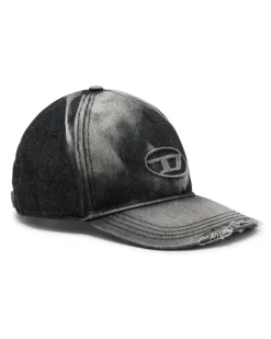 Basecap aus Destroyed-Denim - Hüte - Herren - Schwarz