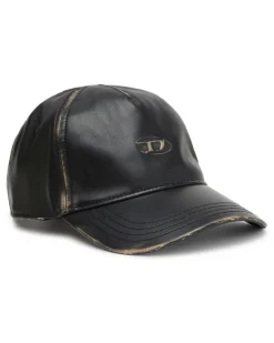 Basecap aus Kunstleder - Hüte - Herren - Schwarz