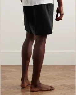Basel Stretch-Micro Modal Jersey Pyjama Shorts Black