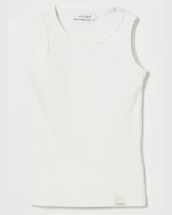 Basic-Tanktop aus Baumwolle Weiß
