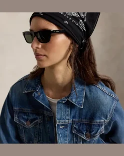 Baumwoll-Bandana mit Logo Black