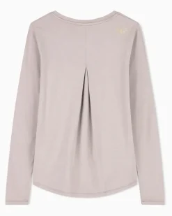 Baumwolle Langarmshirt im Slim Fit mit Nieten Evolution Grau