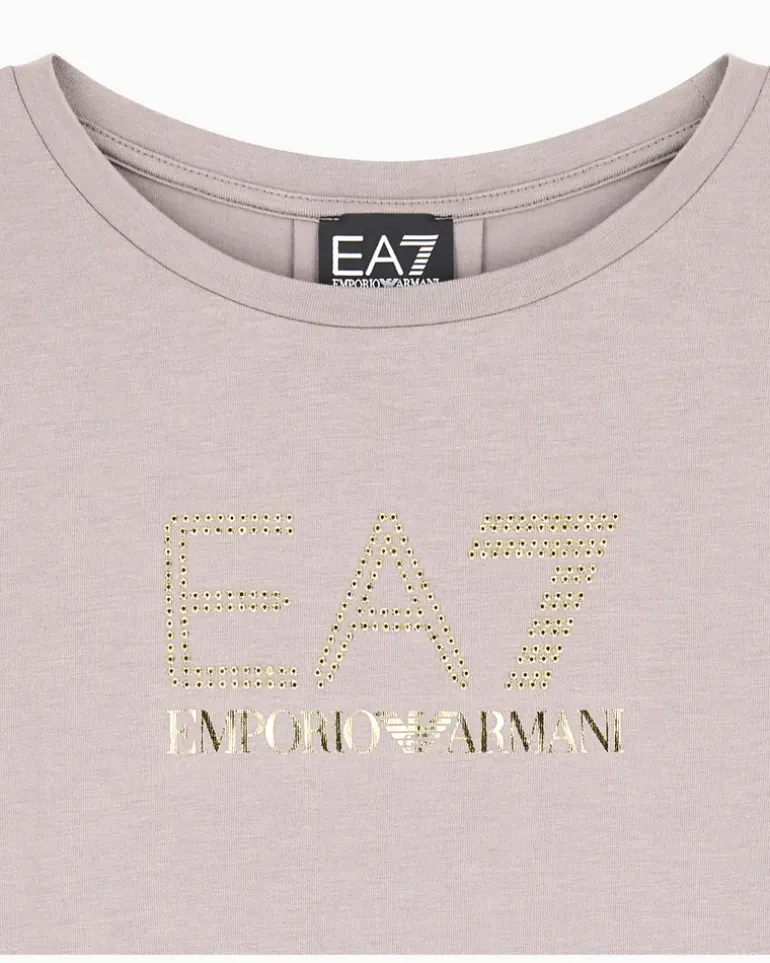 Baumwolle Langarmshirt im Slim Fit mit Nieten Evolution Grau