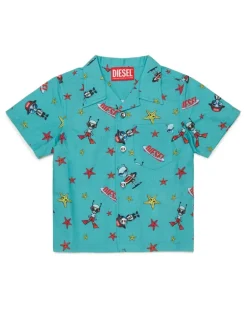 Baumwollhemd mit Allover-Prints - Beachwear - Herren - Grün