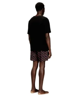 Baumwoll-Pyjama-Set mit Allover-Print - Pyjamas - Herren - Schwarz