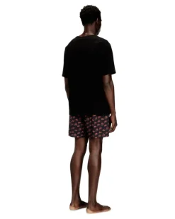 Baumwoll-Pyjama-Set mit Allover-Print - Pyjamas - Herren - Schwarz