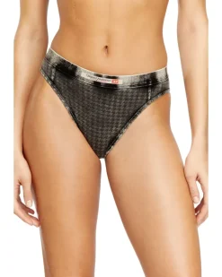 Baumwollslips mit Denim-Effekt-Print - Panties - Damen - Grau