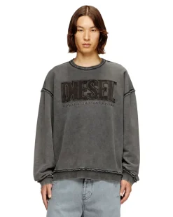 Baumwoll-Sweatshirt mit appliziertem Logo - Sweatshirts - Herren - Grau