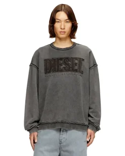Baumwoll-Sweatshirt mit appliziertem Logo - Sweatshirts - Herren - Grau
