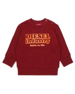 Baumwoll-Sweatshirt mit Diesel Industry Print - Sweatshirts - Herren - Rot