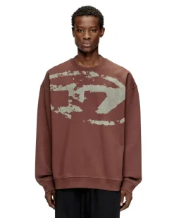 Baumwoll-Sweatshirt mit geflocktem Oval D - Sweatshirts - Herren - Braun