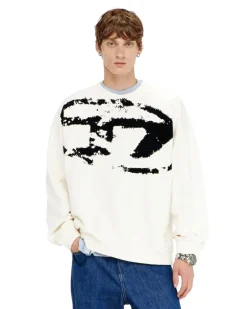Baumwoll-Sweatshirt mit geflocktem Oval D - Sweatshirts - Herren - Bunt