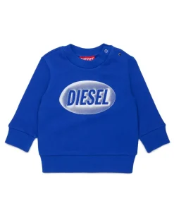 Baumwoll-Sweatshirt mit Logo-Print - Sweatshirts - Unisex - Blau