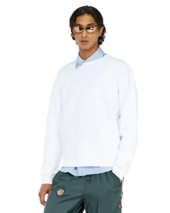 Baumwoll-Sweatshirt mit Mikro-Logo-Stickerei - Sweatshirts - Herren - Weiss
