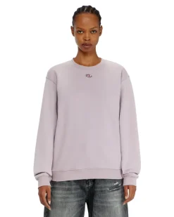 Baumwollsweatshirt mit ovaler D-Stickerei - Sweatshirts - Damen - Violett