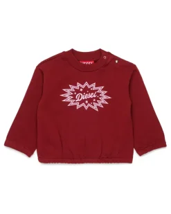 Baumwoll-Sweatshirt mit starburst Logo-Print - Sweatshirts - Damen - Rot