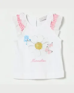 Baumwoll-Tanktop mit Blumenprint Weiß