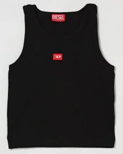 Baumwoll-Tanktop mit Logo Schwarz