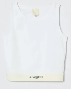 Baumwoll-Tanktop mit Logo Weiß