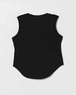 Baumwoll-Tanktop mit Schmucklogo Schwarz