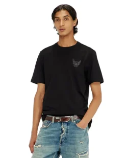 Baumwoll-T-Shirt mit Logo-Motiv auf der Brust - T-Shirts - Herren - Schwarz