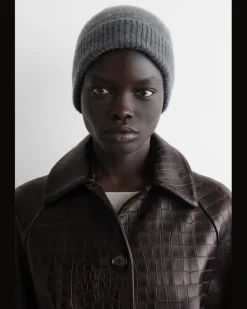 Beanie Aus Kaschmir Grau