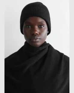 Beanie Aus Kaschmir Schwarz