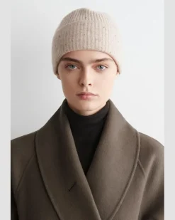 Beanie Aus Woll-Kaschmir-Mix Beige