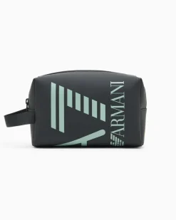 Beauty-case maxi-logo mit gummierter Oberfläche Logo Series Schwarz