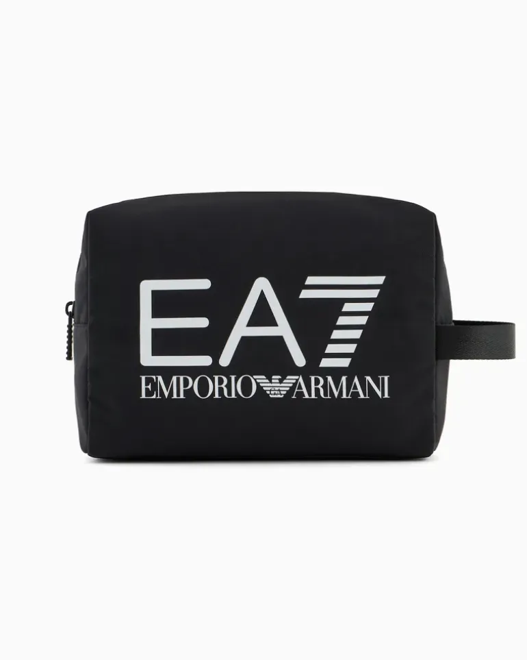 Beauty-Case mit Maxi-Logo Schwarz