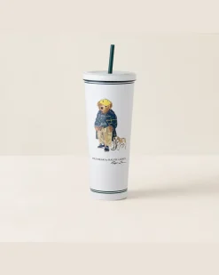 Becher mit Polo Bear und Strohhalm White